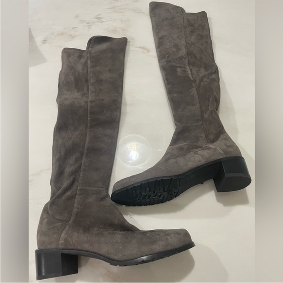 Stuart Weitzman Taupe Over the Knee Boots Size 8 - Picture 1 of 11